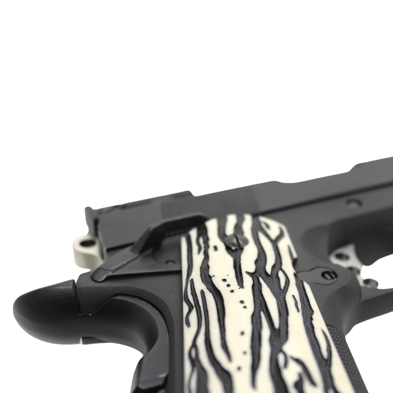 WE Tech 1911 Classic Gelsoft Gas Blowback Pistol - Imitation Ivory Grips - Tactical Edge Hobbies