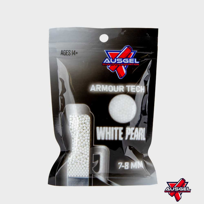AusGel White Pearl Gel Balls 7-8mm - Tactical Edge Hobbies