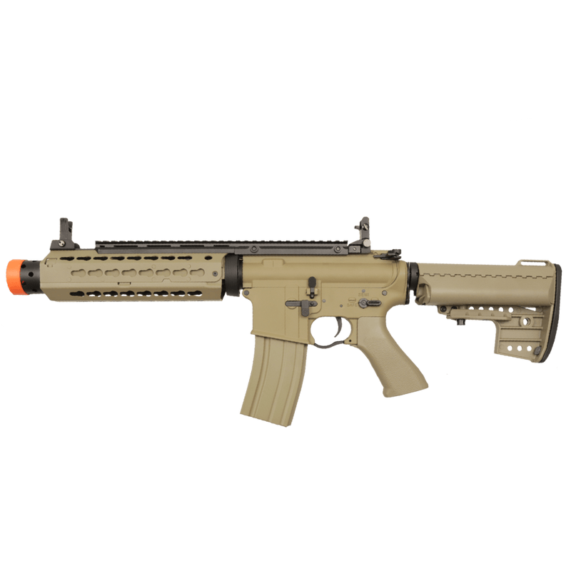CYMA 9" FATBOY Keymod-S M4 AEG Metal Gelsoft Blaster - Tan - Tactical Edge Hobbies