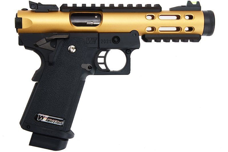 WE Galaxy Hi-Capa 5.1 Type A GBB Pistol - Gold Slide R Frame - PRE ORDER - Tactical Edge Hobbies