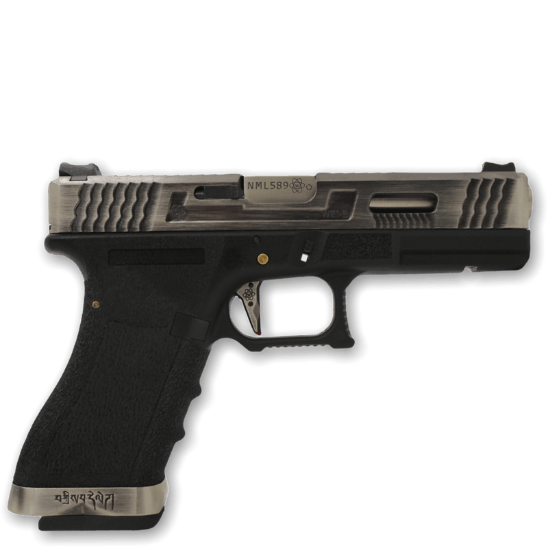 WE TECH G-Force W.E.T G17 T7 GBB Gel Blaster Pistol (SV/SV/BK) - Tactical Edge Hobbies
