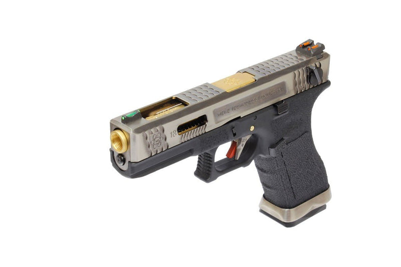 WE TECH G18C W.E.T T3 GBB Gel Blaster Pistol (SV/GD/BK) - Tactical Edge Hobbies