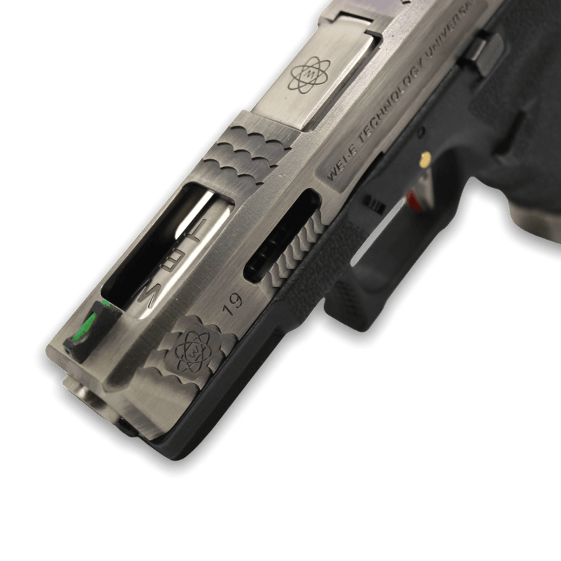 WE TECH G19 WET T7 G-FORCE GBB Gel Blaster Pistol (SV/SV/BK) - Tactical Edge Hobbies