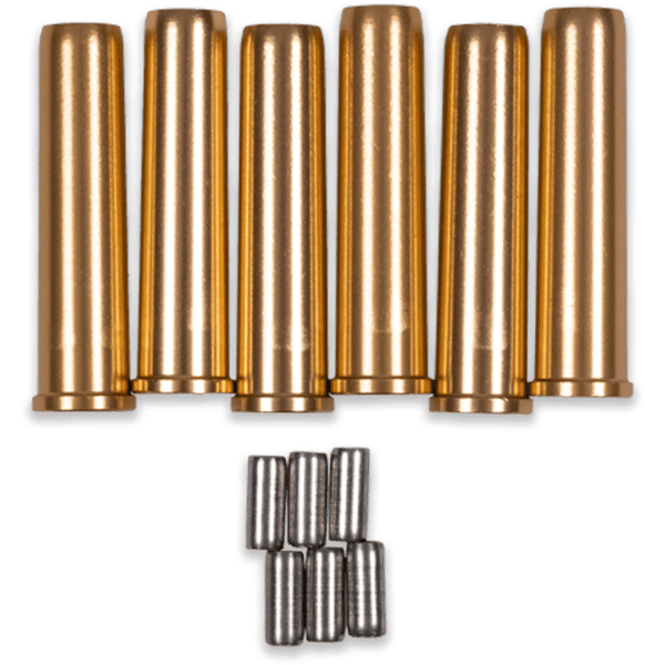 WinGun CO2 Revolver Brass Shells & Restrictor - 6 Pack - Tactical Edge Hobbies
